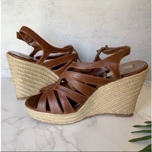 Simply Vera Vera Wang Brown Espadrille Wedges, Size 9